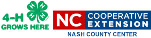 4-H Grows Here logo and N.C. Cooperative Extension Nash County logo