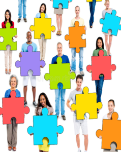 image of people holding puzzle pieces