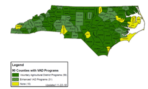 North Carolina county map
