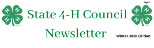 Cover photo for New State 4-H Council Newsletter