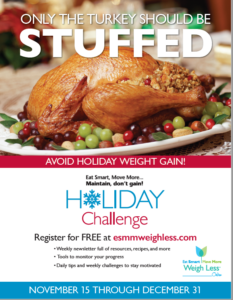 Cover photo for 2021 Eat Smart Move More...Maintain, Don't Gain! Holiday Challenge: Only the Turkey Should Be Stuffed