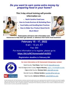 Cover photo for 2022 Winter NC Homemade Virtual Workshop