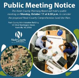 Public Meeting Notice. Monday, October 17 at 6:30 p.m.