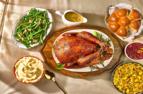 An example of a Thanksgiving dinner.